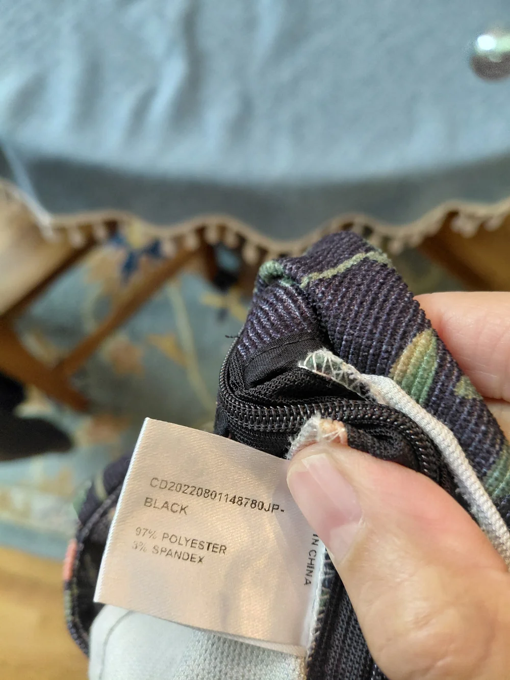 Cider Navy Floral Overalls with Multicolor Blooms - Picture 9 of 9
